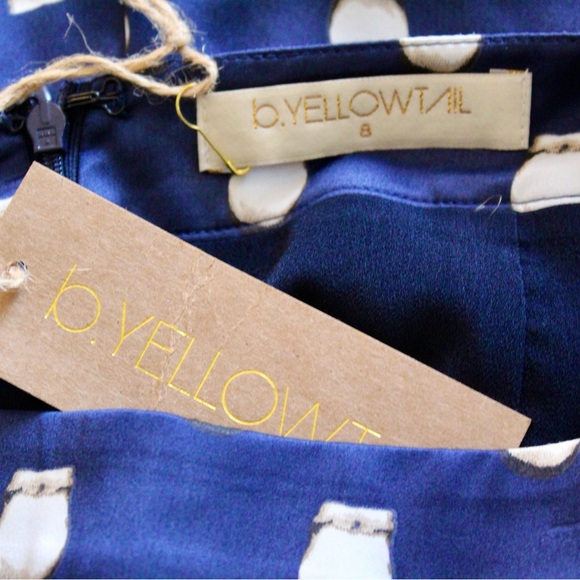 B.YELLOWTAIL Elk Ivory Pencil Skirt (Size 8) - Picture 3 of 4